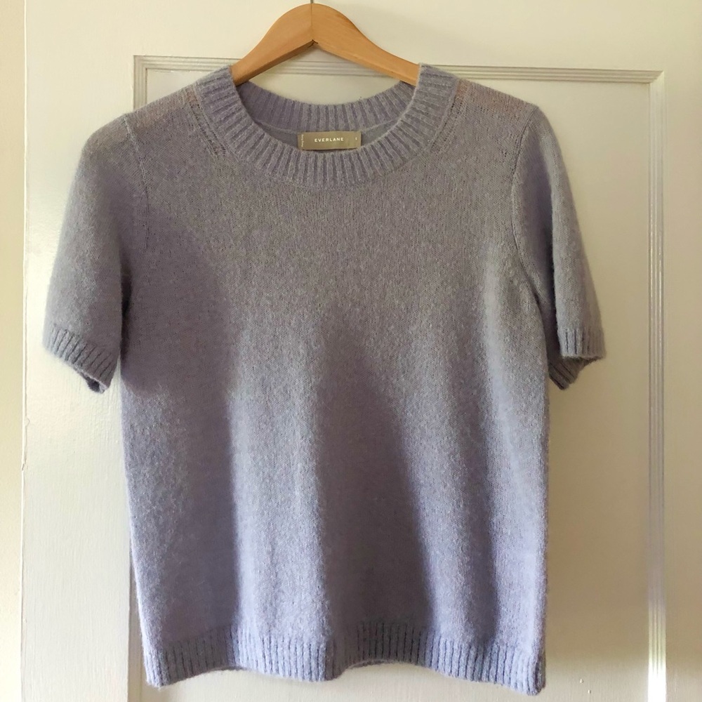 Everlane The Cashmere Sweater Tee in Periwinkle